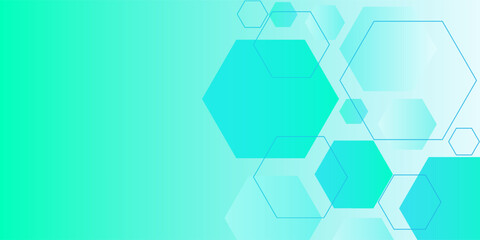 Abstract hexagons technology concept background. Space for your text