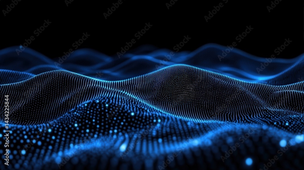Poster abstract digital wave pattern