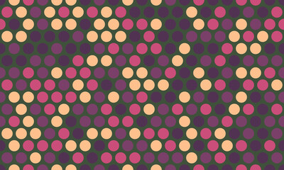 Abstract geometric pattern with pastel circles in a zigzag arrangement.  Perfect for backgrounds, textiles, or website design.  Evokes a sense of rhythm and subtle movement.