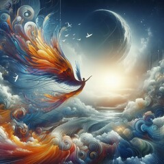 Abstract s symbolizing liberation