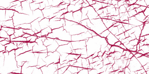 A red and white vintage of a cracked wall, cracked red paint on a white background, White and red patterned natural details textured background for interior Home Decoration or product design. 
