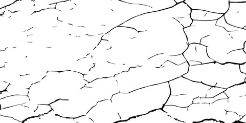 Transparent Background Vector Texture of Grunge Cracks and Fractured Earth – Realistic Dry Soil Pattern with Rough Distressed Overlay for Creative Use

