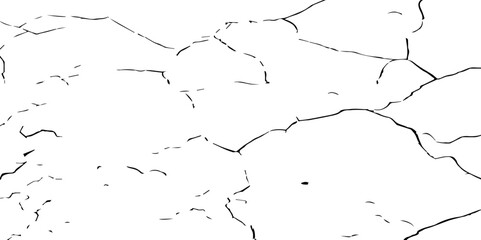 Vector Illustration of Cracked Ground Texture with Transparent Background – A Distressed Grunge Effect Featuring Natural Earth Line Patterns
