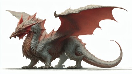 dragon in legendary isolate on white background