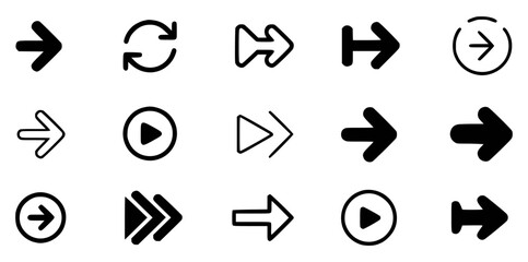 Set of Arrow and Directional Icons