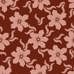 Abstract Digital Hand Drawn Seamless floral pattern background. ready for print digital flower textile allover design