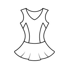 Outline of a Peplum Top Vector