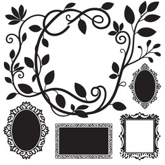 A black and white illustrative icon for vector