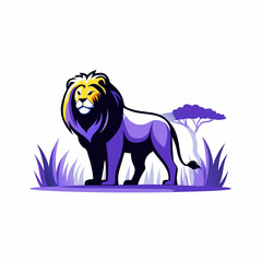 Obraz premium Mystic Neon animal image vector