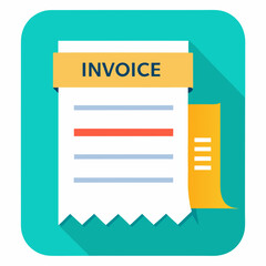 Business Invoice Icon Financial Document Transaction Payment Receipt Digital Design