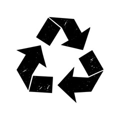 Recycle Symbol Silhouette vector illustration