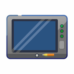 Stylized Graphics Tablet With Pen Illustration Perfect For Creative Projects And Designs
