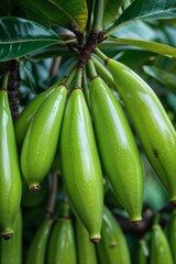 Obraz premium Elongated Bilimbi Fruits with Glossy Texture, Clustered Together
