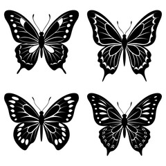 Butterfly Silhouette vector illustration