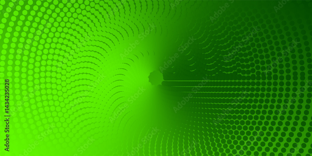 Poster dots halftone green color pattern gradient texture with technology digital background. dots pop art 