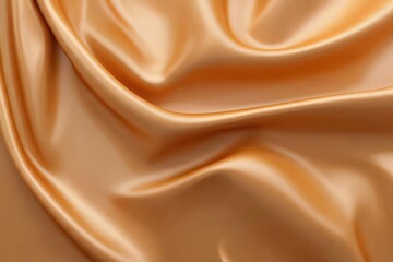 Fototapeta premium Smooth, luxurious folds of golden fabric texture.