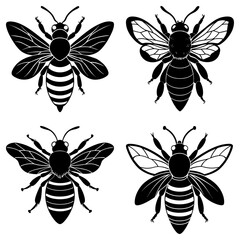 Bumble Bee Silhouette vector illustration