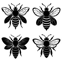 Bumble Bee Silhouette vector illustration