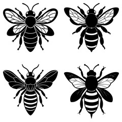 Bumble Bee Silhouette vector illustration