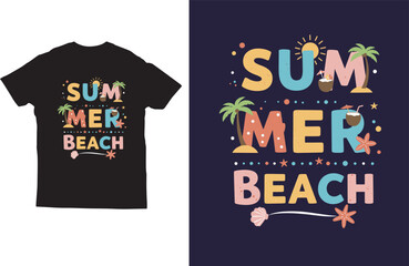 Summer t shirt design vector