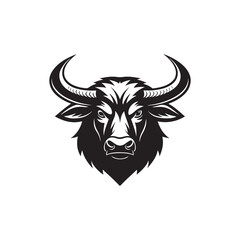 ox vector silhouette clip art logo design