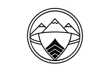 Celtic knot and cross vector illustration on a shield emblem design