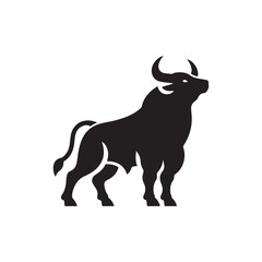 ox vector silhouette clip art logo design