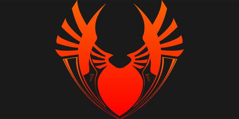 logo abstract background of the blob element and fire color