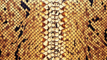 Detailed Snake Skin Texture Close-up in Brown and Black