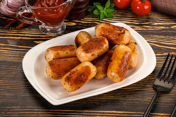 Roasted chicken mini sausages for breakfast
