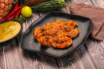 Indian cuisine - Prawns malabar masala