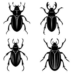 Beetle Silhouette vector illustration