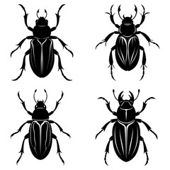 Beetle Silhouette vector illustration