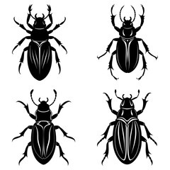 Beetle Silhouette vector illustration