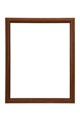 Minimal Wooden Picture Frame Isolated on a Clean White Background
