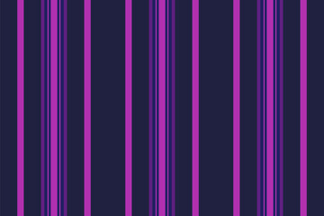 Pover vector fabric seamless, customizable textile stripe lines. Cale background vertical pattern texture in purple and blue colors.