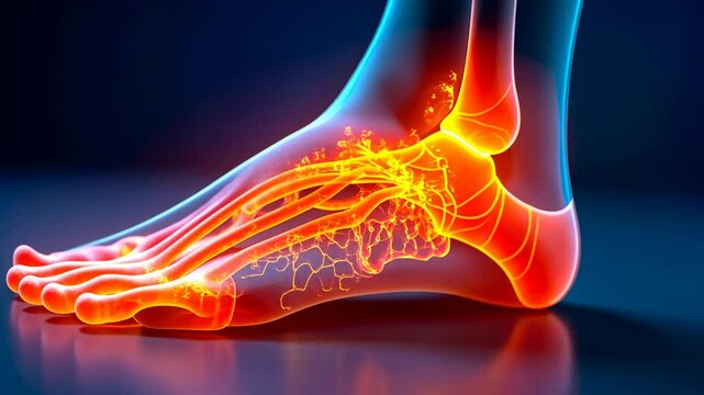 Foot pain, aching arches, inflamed joints. Joint discomfort. Tissues swell with inflammation. Ligaments tighten reducing mobility. Bone health impacts walking ability.