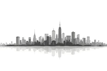 Fototapeta premium Continuous Line Drawing of a Famous City Skyline
