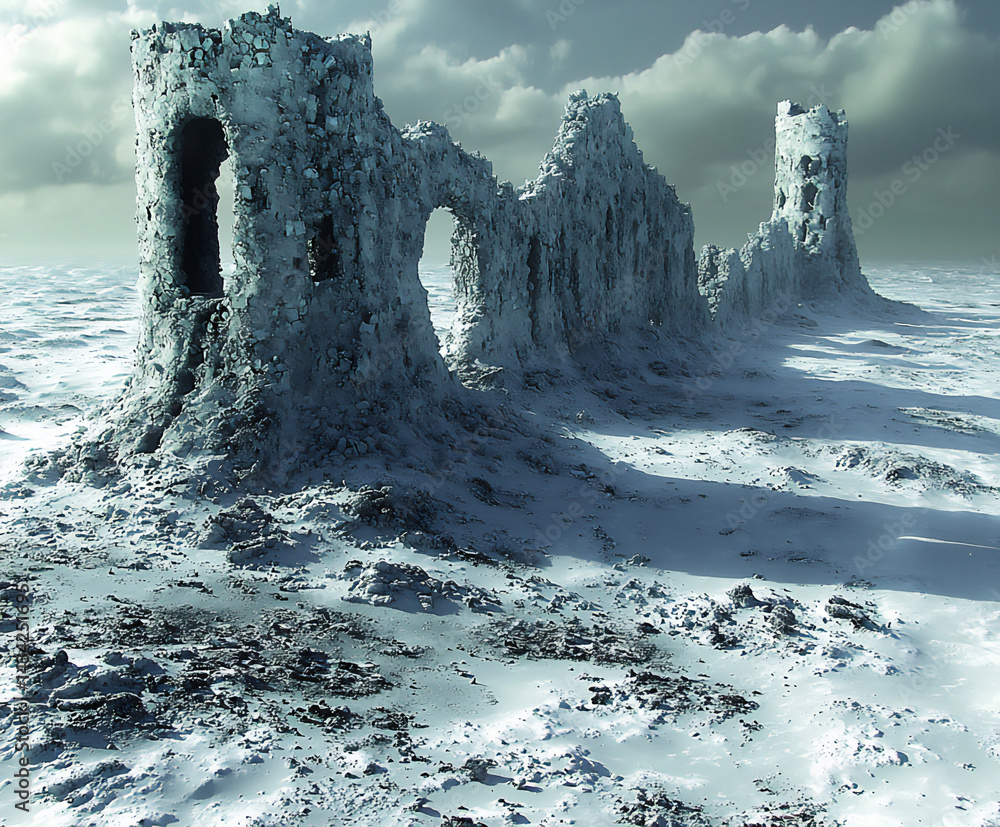 Poster memory fortress: imposing structures of the past