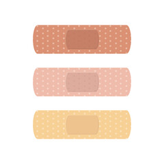 Bandage, medical plaster icon. Adhesive tape and bandage symbol, pictogram on white background. Medicine or pharmacy sign for mobile app or web