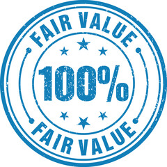 Fair value ink guarantee stamp vector template
