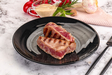 Delicous grilled tuna dish steak