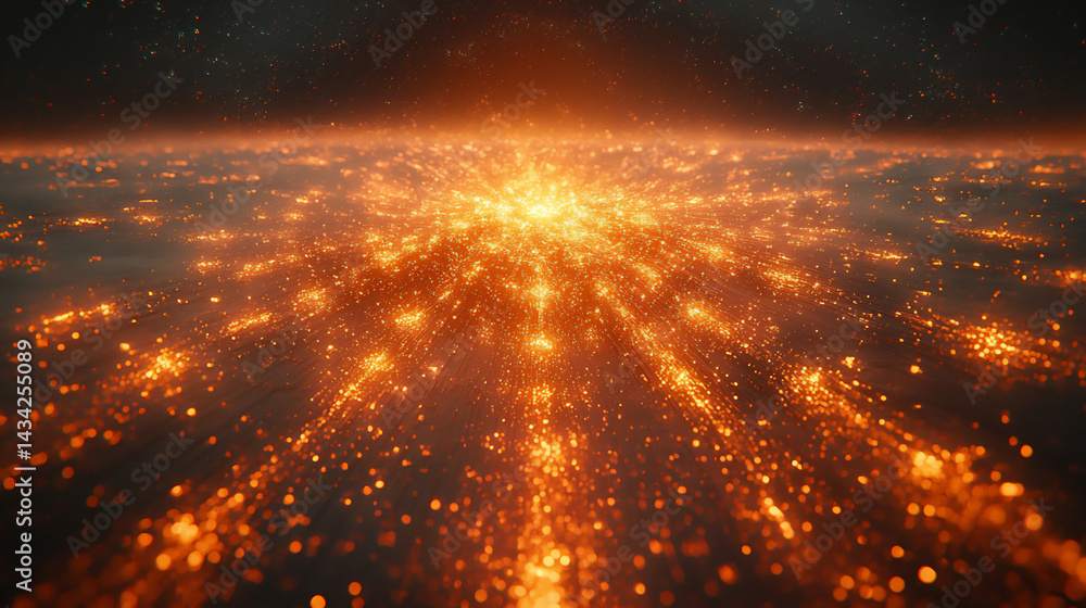 Poster internet bloom: branching light across void
