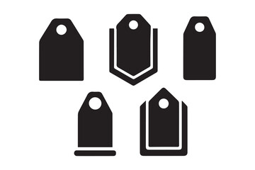 simple and unobtrusive Label an badge frame vector silhouette illustration isolated in white background