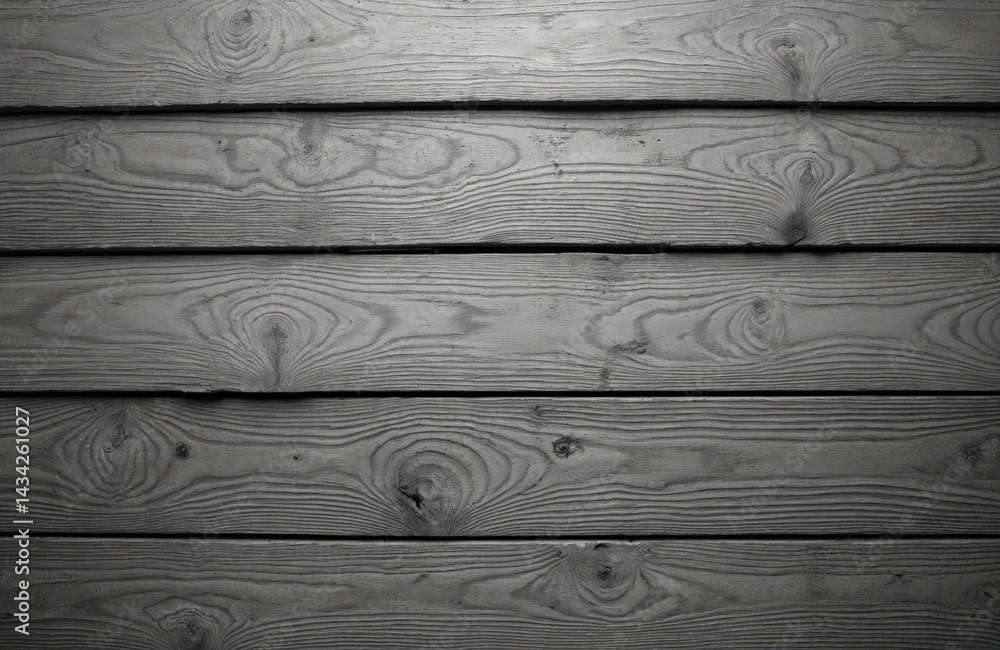 Poster monochrome image weathered wooden planks with intricate grain patterns. horizontal arrangement creat