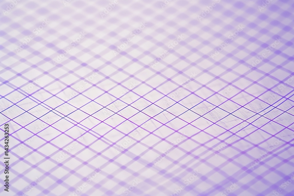 Poster purple and white checkered grid pattern with diagonal lines for background texture