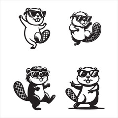 Beaver Dancing With Sunglasses