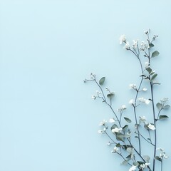 A serene backdrop of light blue, offering the perfect canvas for your creative vision. A blank space invites your design or message to flourish.

