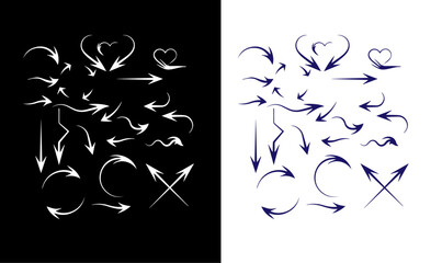 arrow silhouette vector illustration, set, silhouette, symbol, art, icon, black, design, vector, illustration, abstract, symbol, silhouettes, silhouette, icons, logo, white, set, concept,