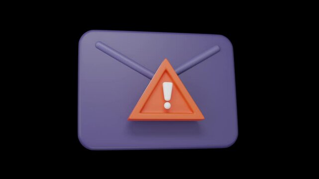 3D icon of a cyber security concept alpha loop